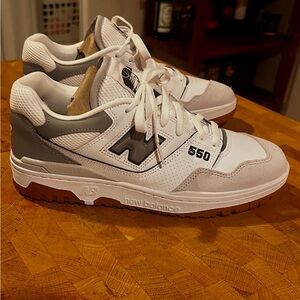 New Balance 550 White and Gray Sneakers